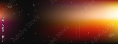 Vintage film light leak, light film texture with noise, dust vector illustration