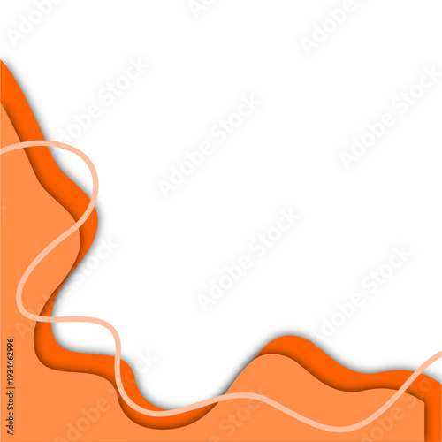 Abstract Orange Decorative Divider