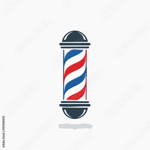 Barber pole symbol for hair salon and grooming services editorial
