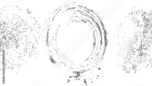 Hand drawn circle stamp distressed texture. Vintage round ink stamp grunge template. 