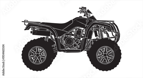 Off-Road Buggy Blueprint – Adventure Terrain Vehicle CAD Technical Drawing