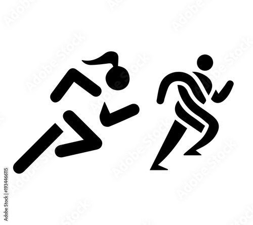 running icon vector