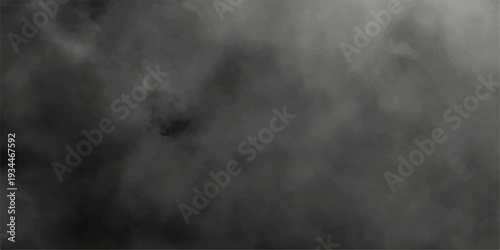 Abstract dark gray smoke cloud texture background.  Gray aquarelle painted realistic fog or mist smoky textured canvas design. Fog or smoke isolated transparent special effect. 