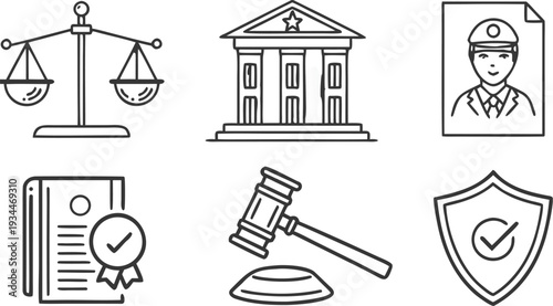 Legal Ethics and Professional Conduct Icons Vector.
Management icon collection. Vector illustrator.
Business and management line icons set.