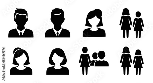 Silhouette of Diverse Identities: A collection of black and white silhouettes depicting various individuals, representing different identities and the concept of diversity and inclusivity. 