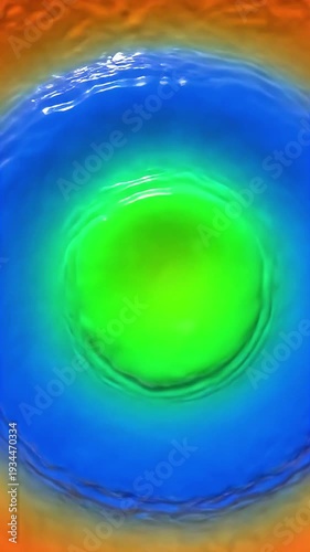 Vibrant Green Water Ripple Abstract - Colorful Liquid Motion and Reflection Close-Up Macro Photography for Backgrounds Textures and Creative Design Elements