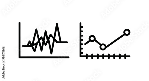 Simple vector graphs illustrating sleep trends and sleep graphs, perfect for health, wellness, and medical tracking.