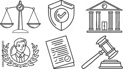 Legal Ethics and Professional Conduct Icons Vector.
Management icon collection. Vector illustrator.
Business and management line icons set.