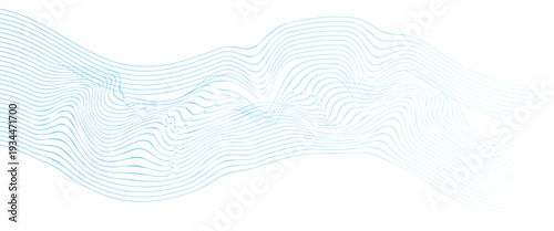 Abstract blue line wave background. . Abstract wave line for banner, template, wallpaper background with wave design. Undulate Grey Wave Swirl, frequency sound wave, twisted curve lines blend effect.
