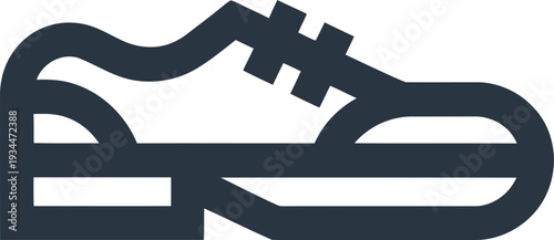 Shoe icon flat vector illustration of footwear on white background