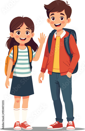 Kindergarten, kids and face with smile on floor for education, knowledge learning at academy. Students, friends  happy with diversity   school for child development, scholarship  bonding vettoriale