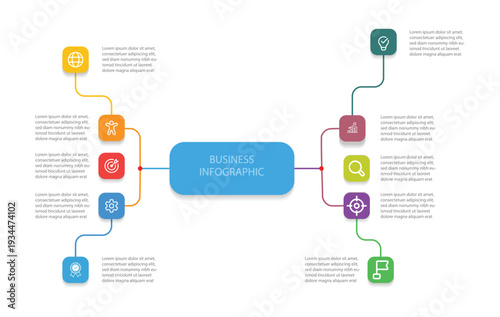 For business concept with 10 steps infographics . Can be used for presentation banners, workflow layouts, process diagrams, flow charts, infographics. 