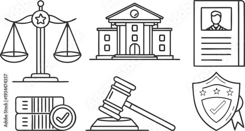 Legal Ethics and Professional Conduct Icons Vector.
Management icon collection. Vector illustrator.
Business and management line icons set.