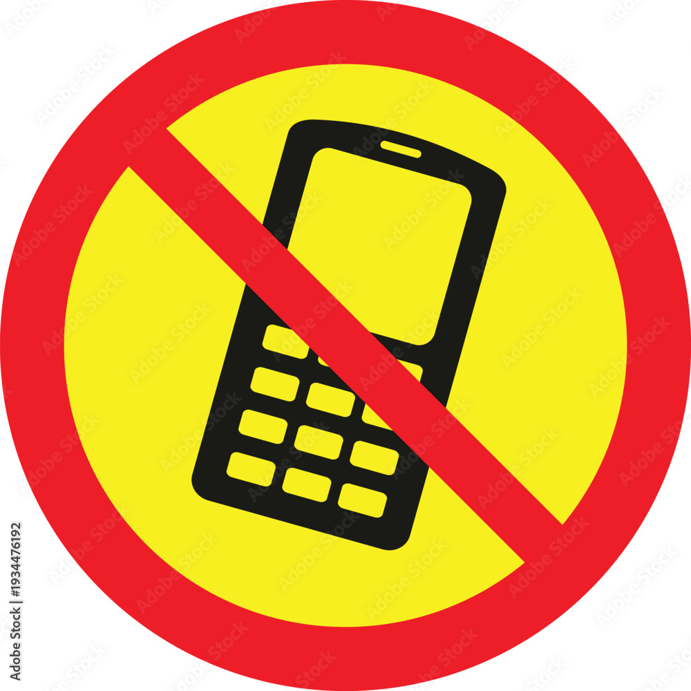 custom made wallpaper toronto digitalNo cell phone sign with red circle and line through it
