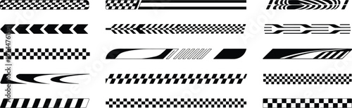 racing stripe decals for cars - checkered flag vinyl graphics and sport vehicle styling kit