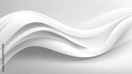 Wallpaper Mural White Abstract Wavy Lines Background with Overlapping Layers and Subtle Shadows Minimalist and Modern Design for Wallpapers and Presentation Templates Torontodigital.ca