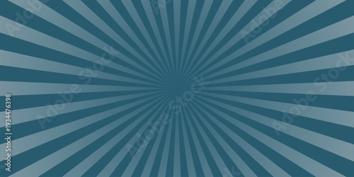 Classic Teal Sunburst Background with Radial Lines and Gradient Effect for Retro Designs and Graphic Elements
