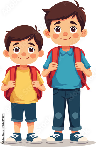 Kindergarten, kids and face with smile on floor for education, knowledge learning at academy. Students, friends  happy with diversity   school for child development, scholarship  bonding vettoriale