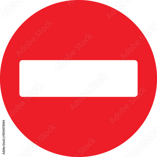 Wallpaper Mural Red circle with white rectangle sign for do not enter traffic symbol Torontodigital.ca