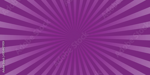 Vibrant purple and light purple radial burst background with sharp geometric sunburst lines emanating from a central point creating a dynamic and energetic graphic element