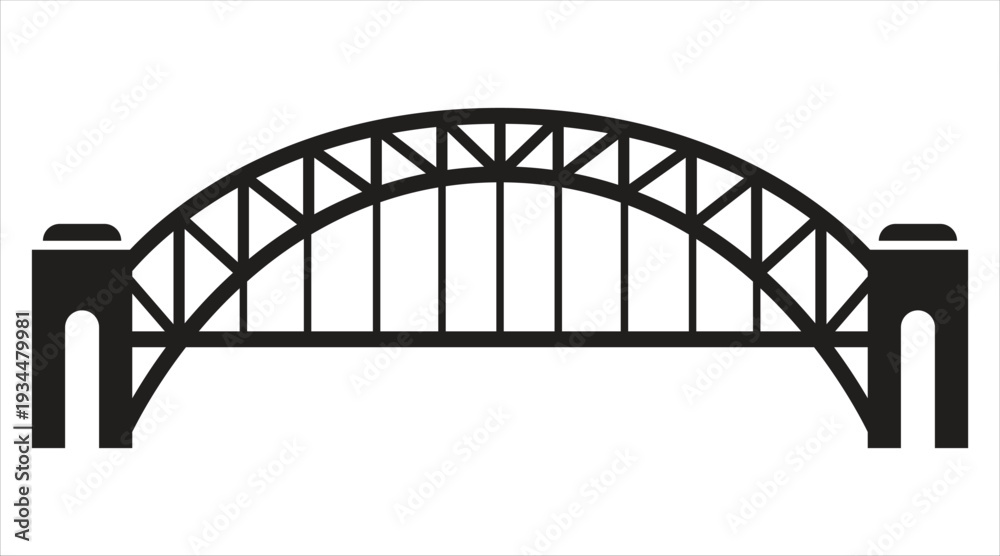 Obraz premium Image of a simple bridge structure Vector