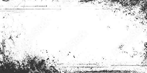 Grungy distressed white background with black speckles and horizontal lines grunge texture