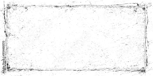 Black and white textured frame with distressed grunge overlay and subtle scratches