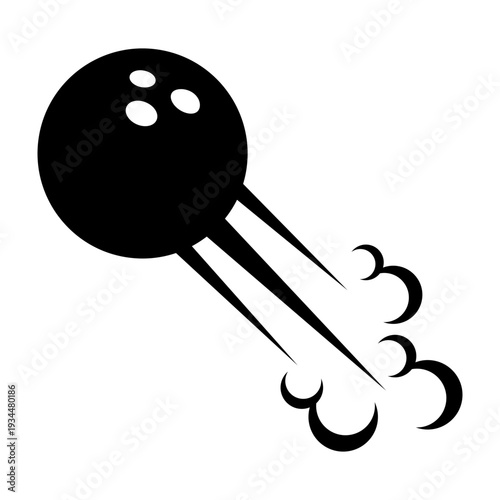 Bowling icon vector. Bowling ball Illustration sign. Bowling pins symbol. Sport logo.