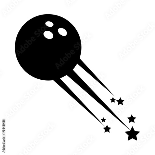 Bowling icon vector. Bowling ball Illustration sign. Bowling pins symbol. Sport logo.