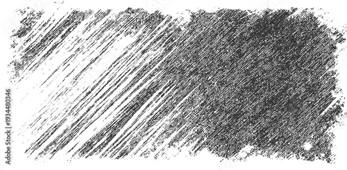 Black diagonal rough textured brush strokes on white background