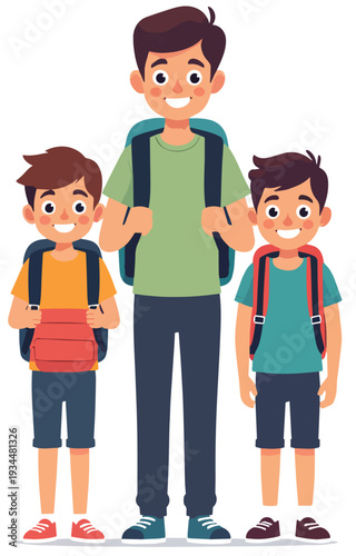 Kindergarten, kids and face with smile on floor for education, knowledge learning at academy. Students, friends  happy with diversity   school for child development, scholarship  bonding vettoriale