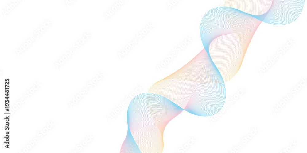 Fototapeta premium Clean Gradient Wave Banner Background with Copy Space