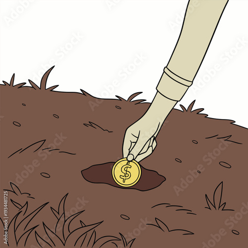 Planting Money Seed Growth Investment Concept