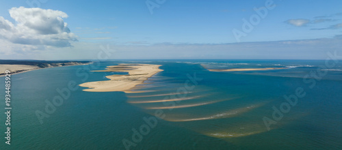 Le Banc d'Arguin face à la Dune du Pilat, labellisée Grand Site de France, Bassin d'Arcachon