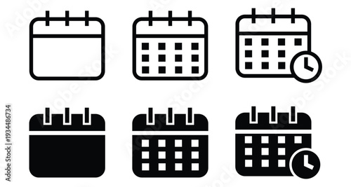 Calendar planner icon collection