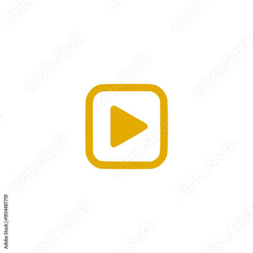 Modern play button icon for video and music playback