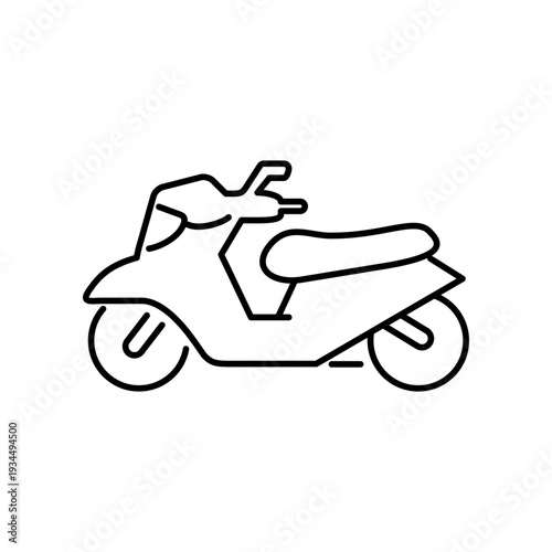 原付バイクをモチーフにした通勤通学アイコン