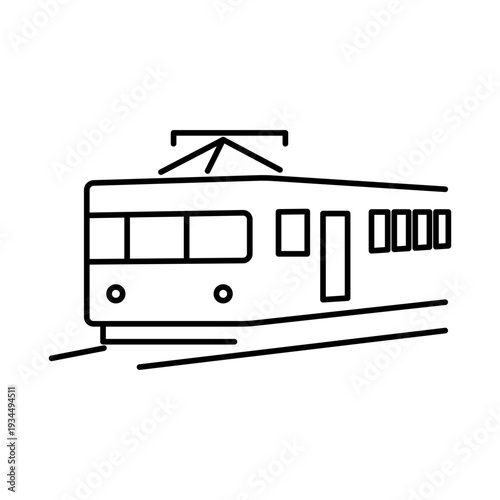 通勤電車をモチーフにした通勤通学アイコン