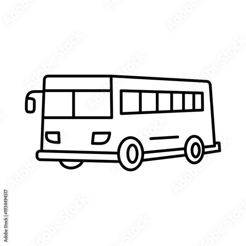 スクールバスをモチーフにした通学アイコン