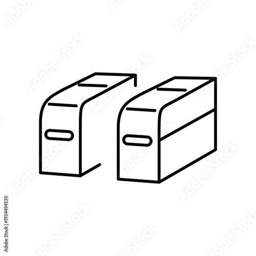 改札機をモチーフにした通勤通学アイコン