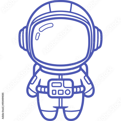 Tableau sur toile Cute Astronaut Illustration