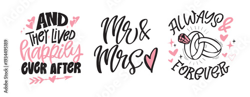 Trendy hand drawn doodle lettering quote about Bride. Lettering for t-shirt design, mug print, bag print, clothes fashion. 100% hand drawn vector image.