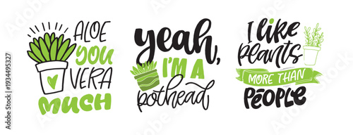 Cute hand drawn doodle lettering quote about Plants. Lettering for t-shirt design, mug print, bag print, clothes fashion. 100% hand drawn vector image.
