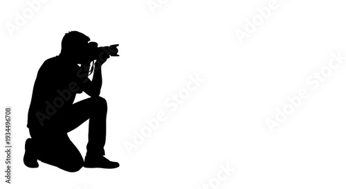 Man taking photo with camera.