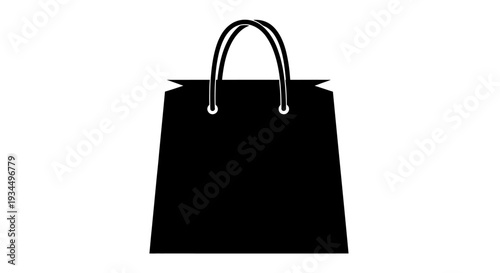 Black Shopping Bag with Handles.