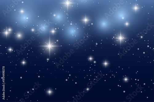 星が輝く幻想的な夜空の背景素材