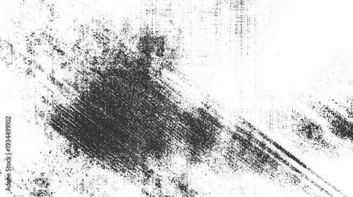 Abstract black and white textured grunge background with distressed patterns and scattered dots