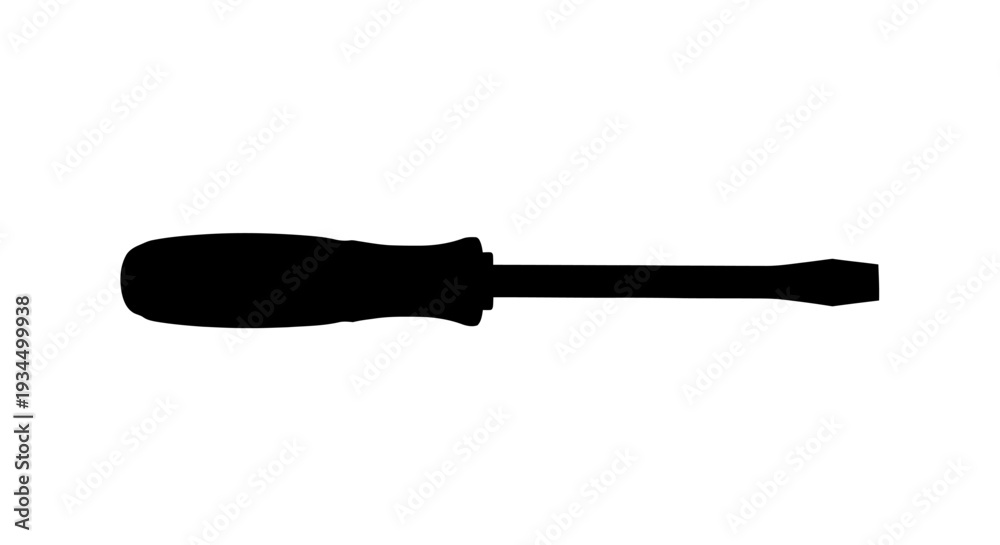 Fototapeta premium Black screwdriver tool for repair work.