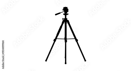 Black tripod photography equipment stand.