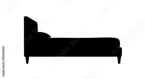 Silhouette of a modern chaise lounge.